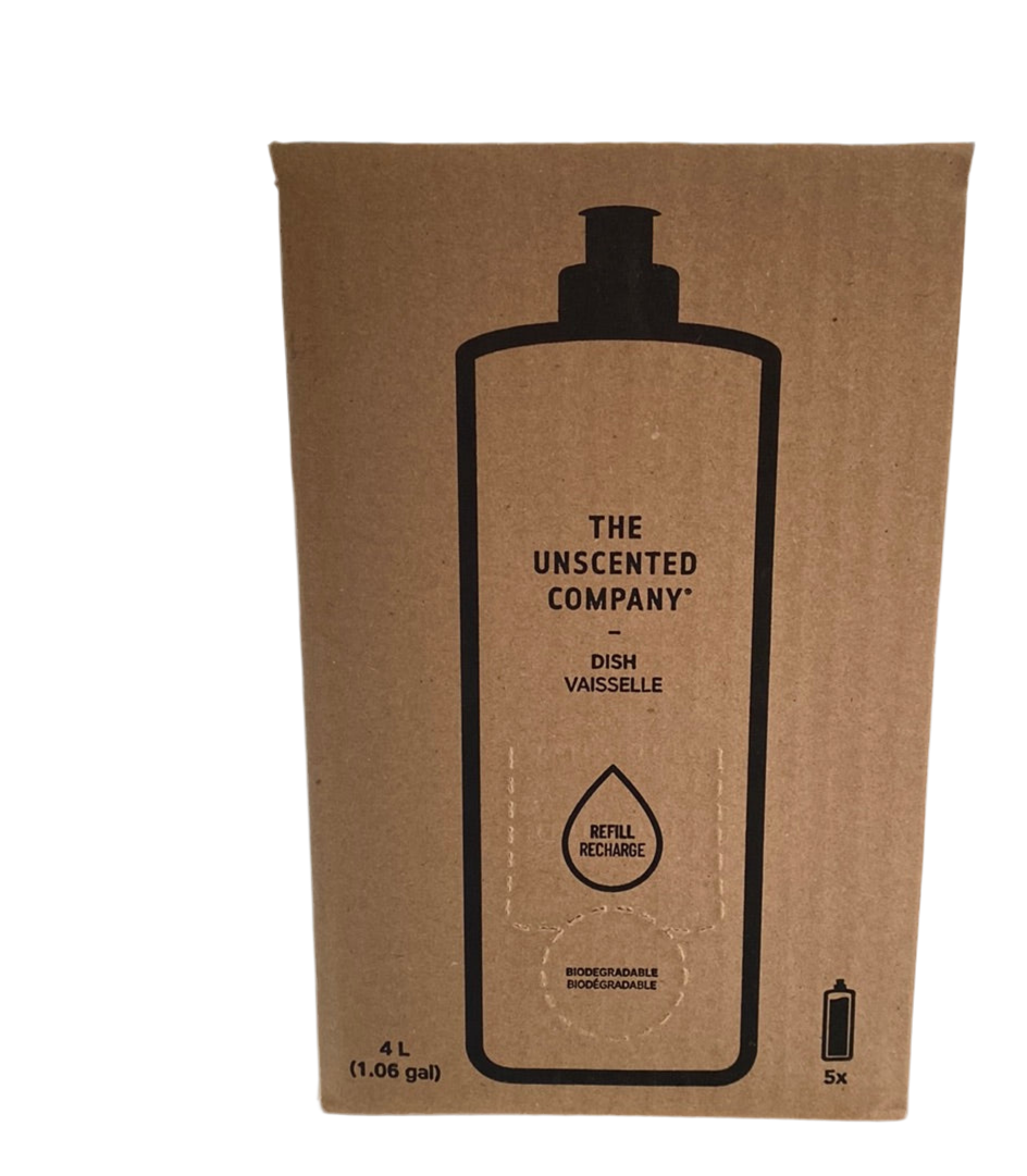 Dish Soap Refill Box – Unscented – 4L – Unscented Co.
