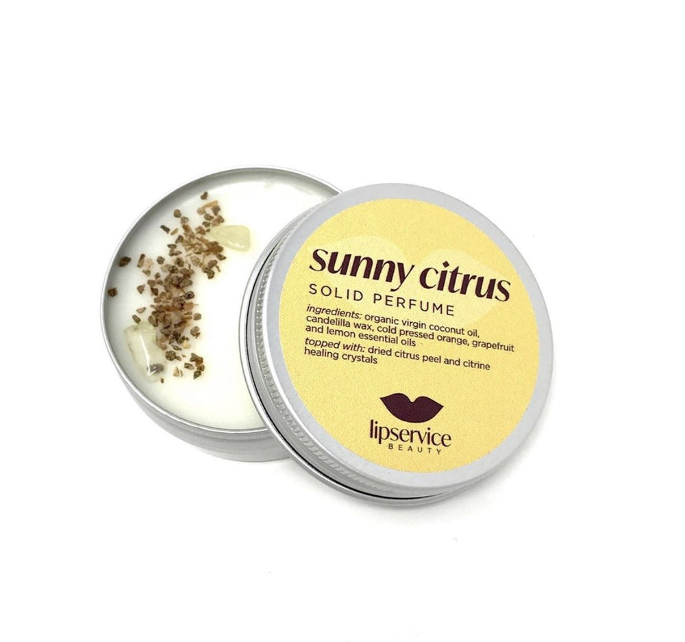 Solid Perfume Salve – Citrus Sunshine with Citrine Crystals