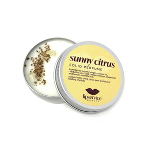 Solid Perfume Salve – Citrus Sunshine with Citrine Crystals