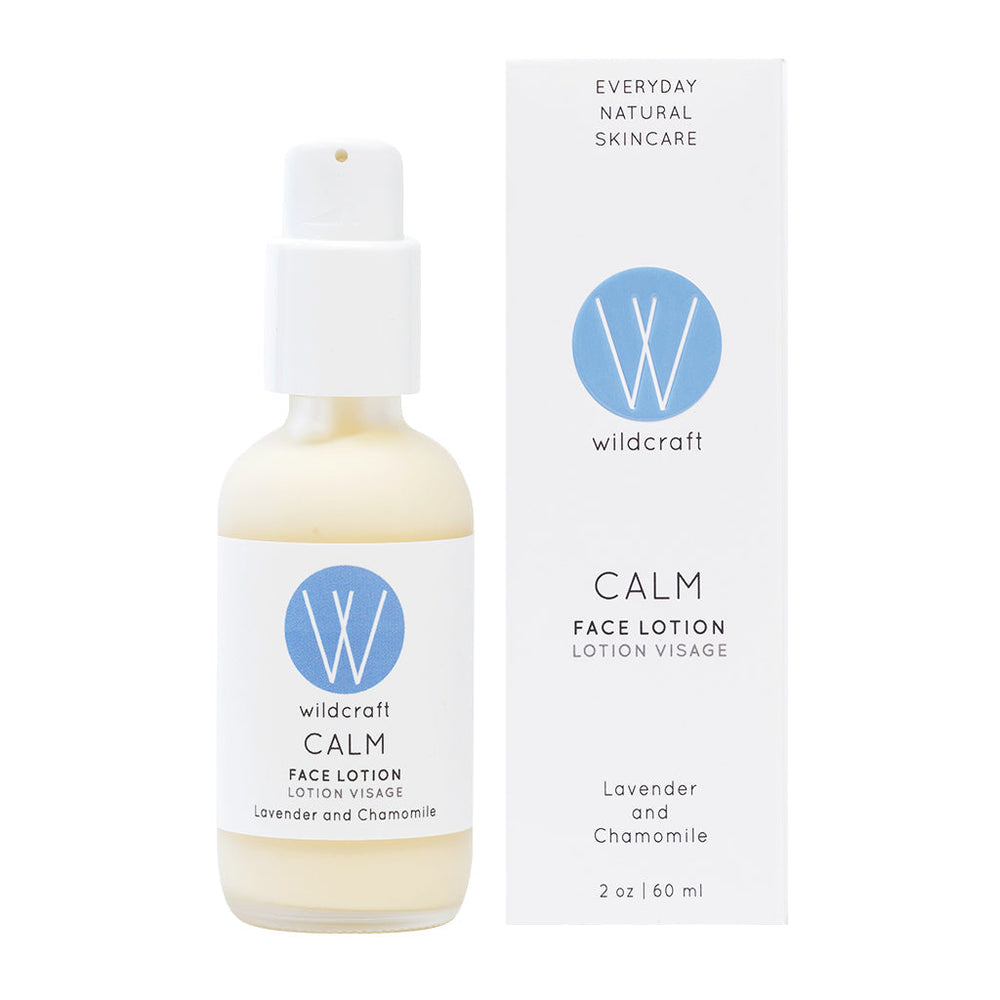 Wildcraft Calm Face Lotion with lavender and chamomile in a 2 oz bottle and packaging