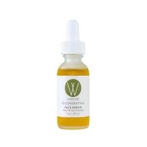 Wildcraft Regenerate Serum bottle for facial skincare with dropper, nourishing and hydrating oil for dry and mature skin.