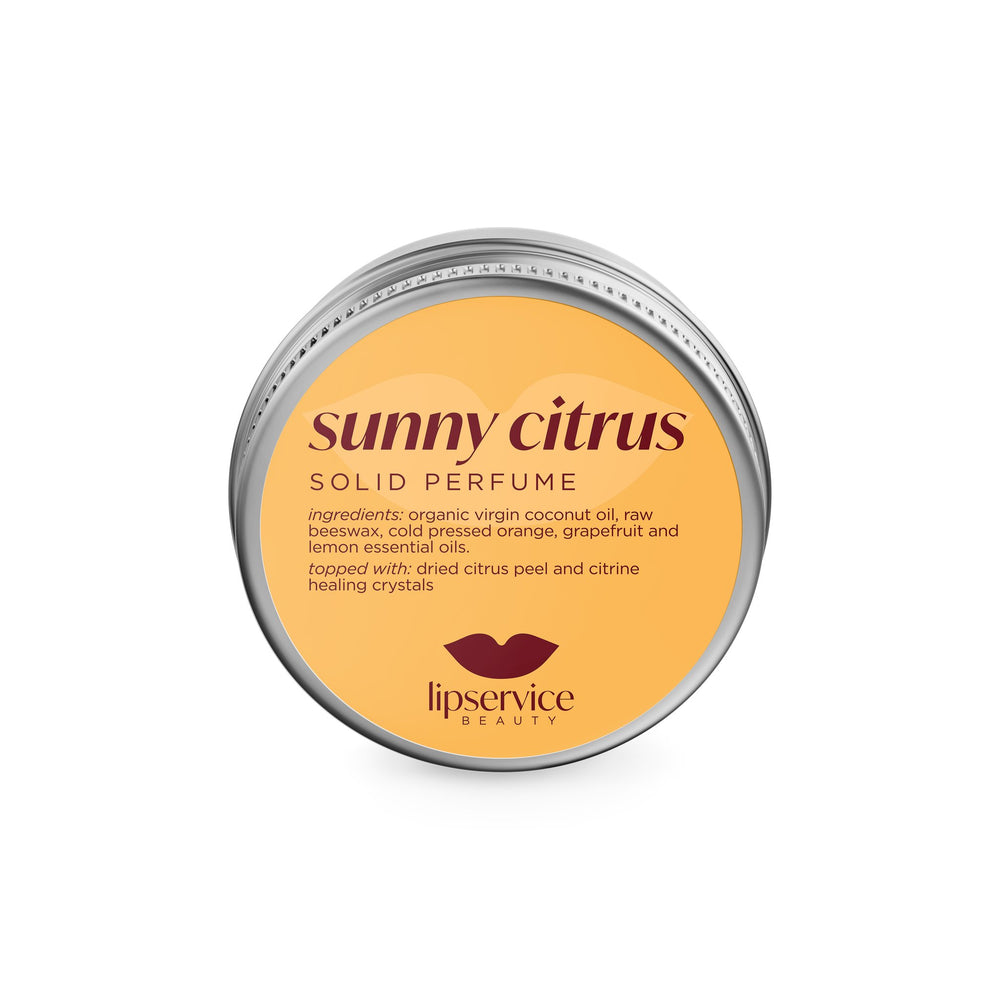 Solid Perfume Salve – Citrus Sunshine with Citrine Crystals