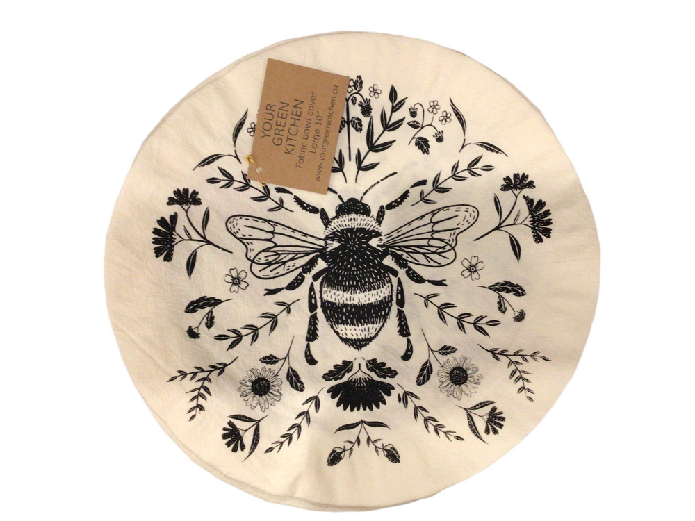 Bee Bowl Cover - Large 10” unwaxed