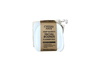Cheeks Ahoy Hemp/Bamboo Facial Rounds + Laundry Bag