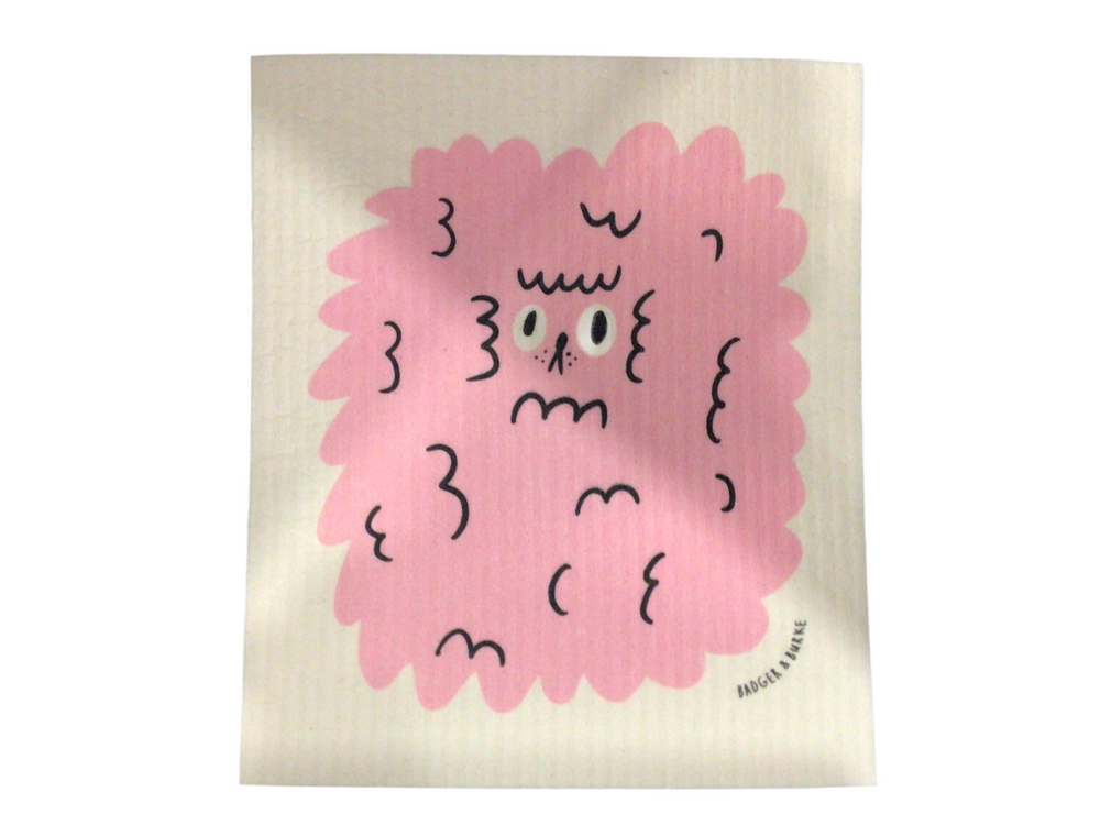 Swedish Sponge Cloth - Pink Fluffball