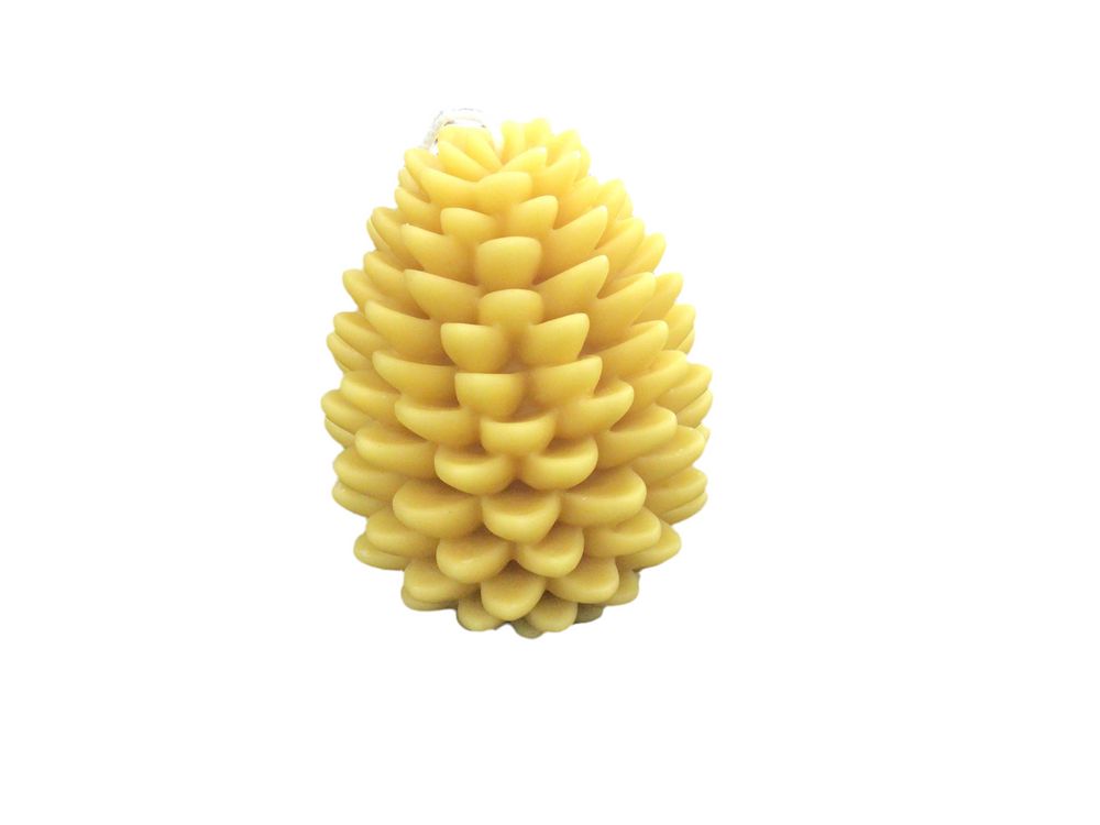 Beeswax Pinecone Candle (large)