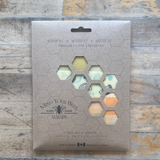 Beeswax Wraps Set of 5
