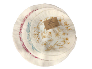 Floral Bowl Cover Set - Med/Large/XL