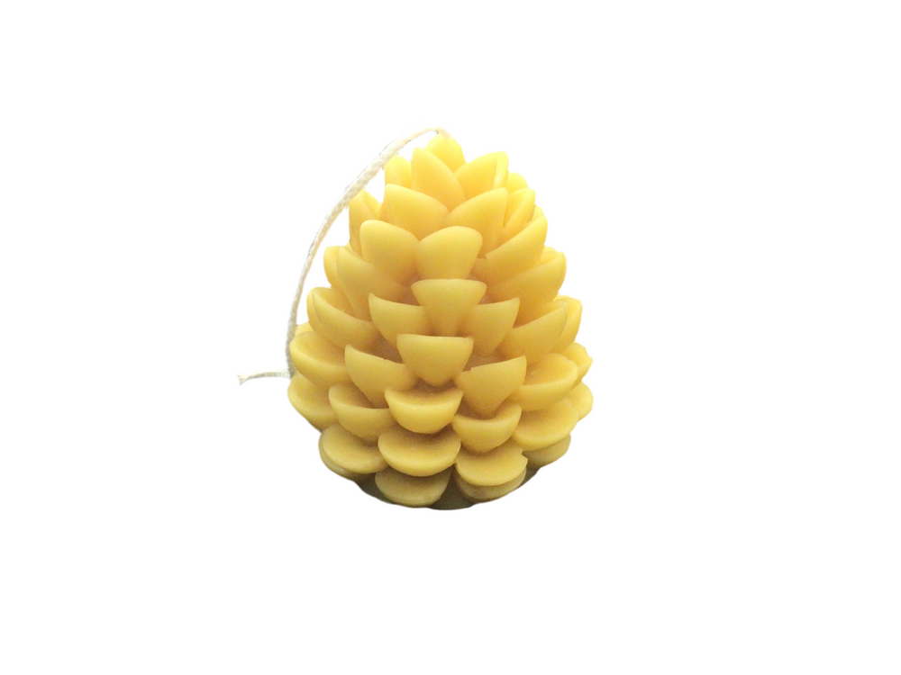 Beeswax Pinecone Candle (small)