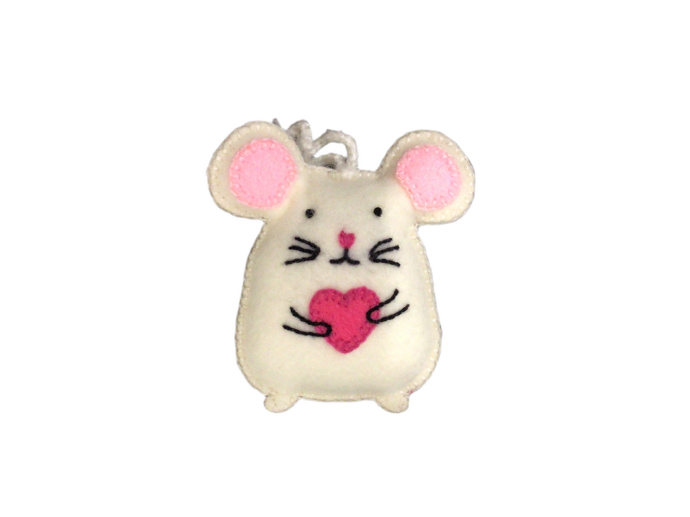 Pokoloko Hand Embroidered Ornament-Mouse lover