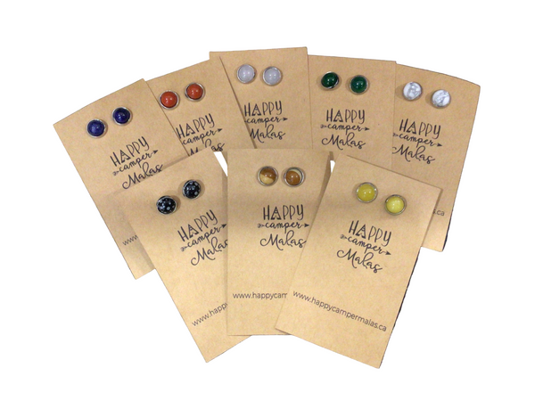 Happy Camper Malas stud earrings