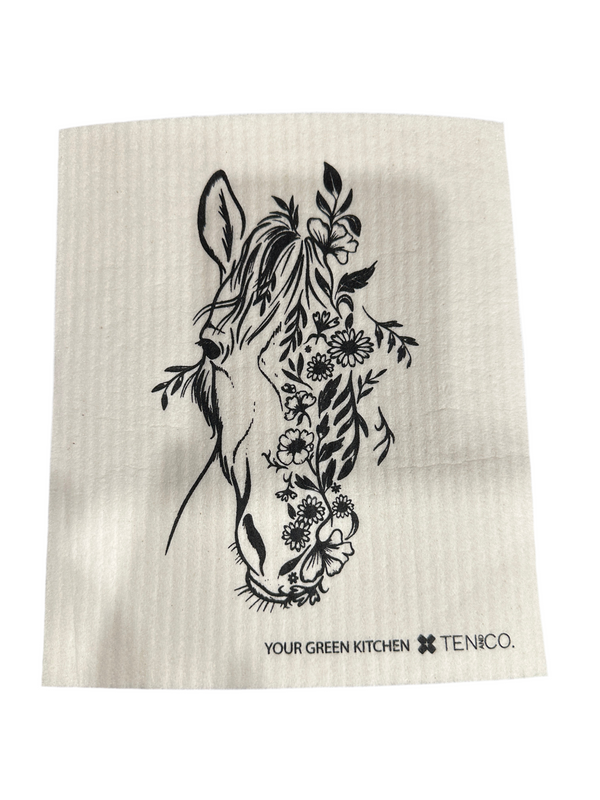 Flora Horse Sponge Cloth