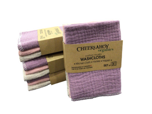 Cheeks Ahoy Cotton Muslin Washcloths – Pack of 3