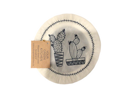 Cactus Waxed Bowl Cover - small 6.5”