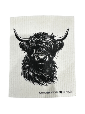 Highland Cow Sponge Cloth
