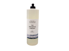Bottle of The Unscented Company Dish Soap, fragrance-free and biodegradable, gentle on skin and tough on grease