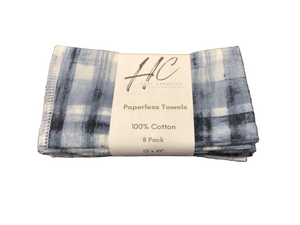 Paperless Towels - blue folded 8pk