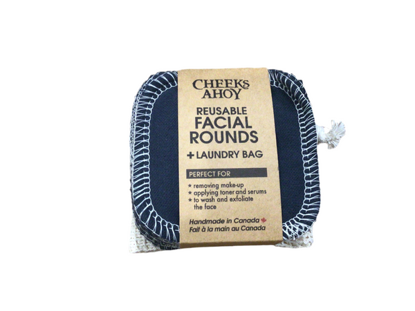 Reusable Facial Rounds + Laundry Bag (charcoal)