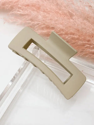 Beige Large Claw Clip