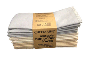 Cheeks Ahoy reusable non-paper towels - 8pk