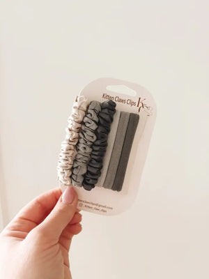Kitten Claw Clips - Greys