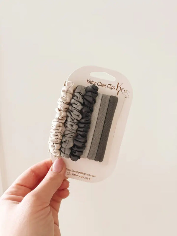 Kitten Claw Clips - Greys