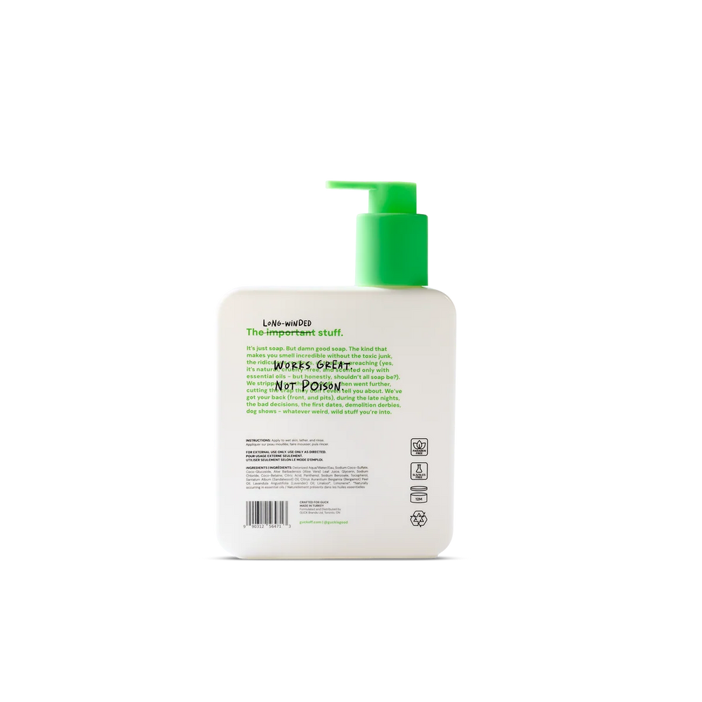 Guck Body Wash - Sandalwood, Bergamot, Lavender 400ml