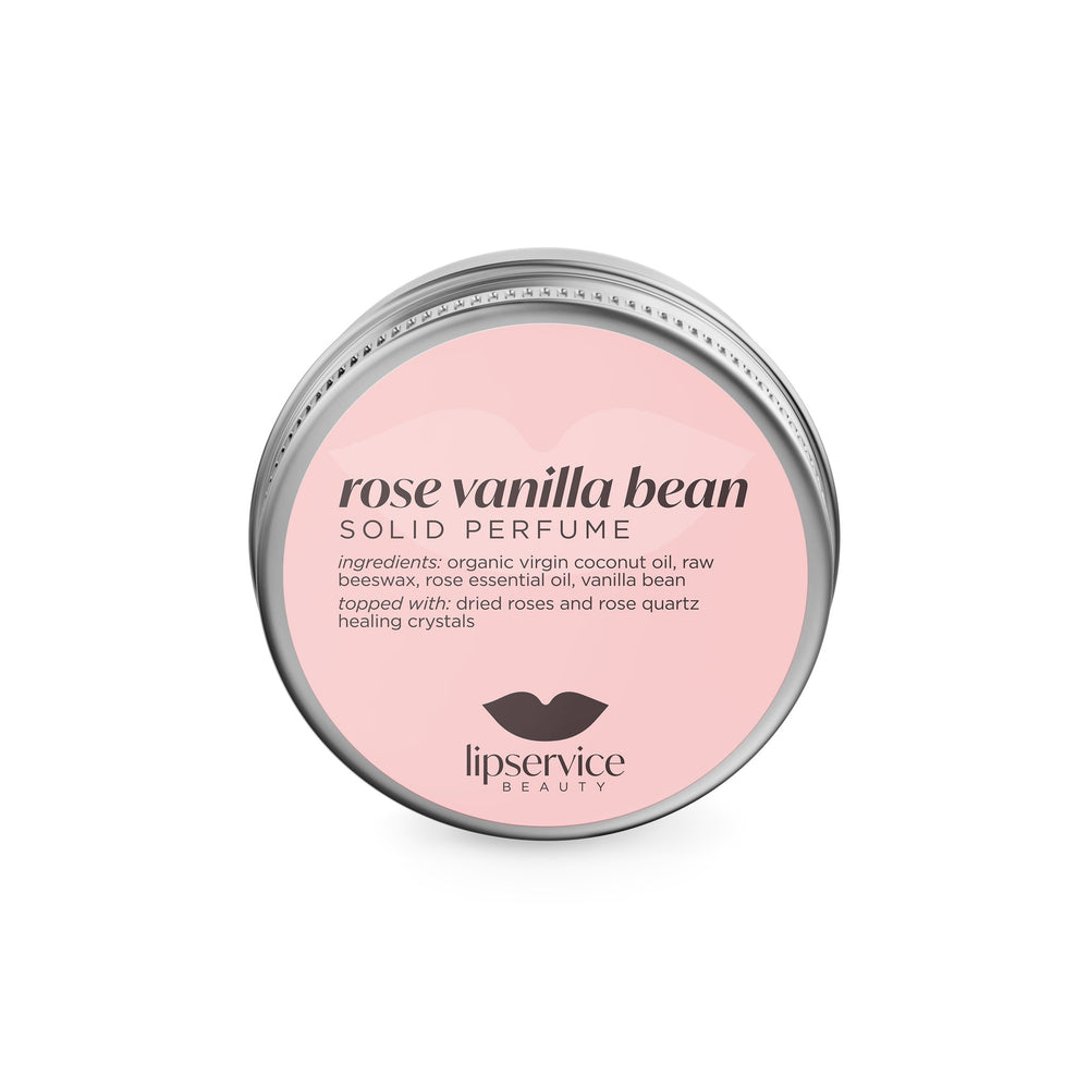 Solid Perfume Salve – Handcrafted with Rose Oil & Vanilla Bean